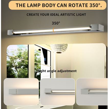 Brilagi - LED осветление за огледало за баня AQUA LINE LED/24W/230V 90 cm IP44 лъскав хром CRI 90