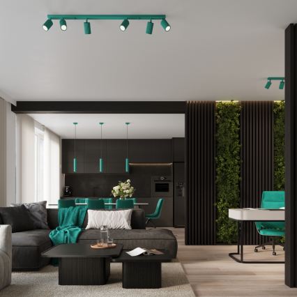 Brilagi - LED осветително тяло CRESTO 3xGU10/10W/230V тюркоазно