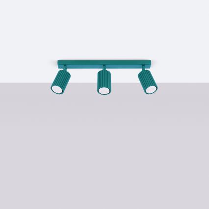 Brilagi - LED осветително тяло CRESTO 3xGU10/10W/230V тюркоазно