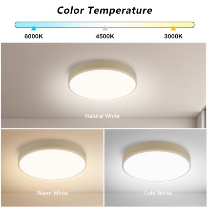 Brilagi - LED Димируемо осветително тяло POOL LED/36W/230V 3000-6000K диаметър 30 см бежово + дистанционно управление