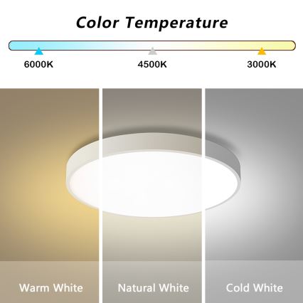 Brilagi - Димируемо таванно осветително тяло POOL LED/60W/230V 3000-6000K 60 см бяло + дистанционно управление