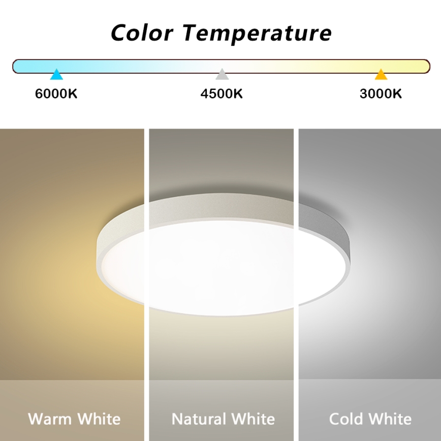 Brilagi - Димируемо таванно осветително тяло POOL LED/60W/230V 3000-6000K 60 см бяло + дистанционно управление