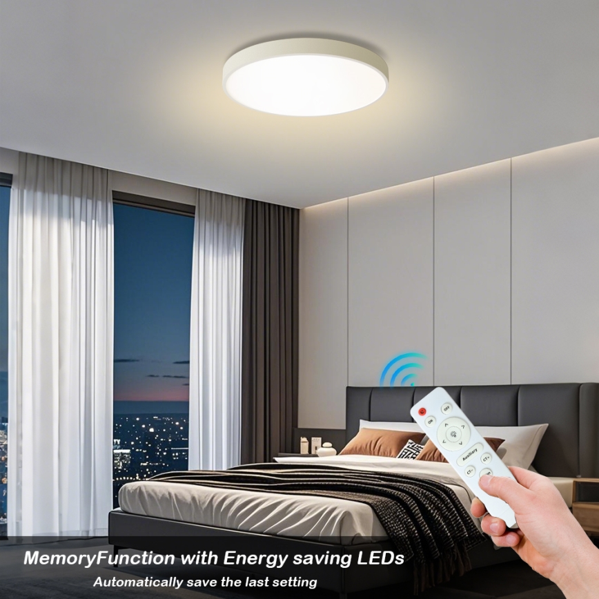 Brilagi - Димируемо таванно осветително тяло POOL LED/60W/230V 3000-6000K 60 см бяло + дистанционно управление