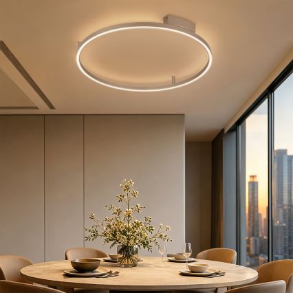 Brilagi - LED димируемо таванно осветително тяло PORTOFINO LED/60W/230V 3000-6000K Ø 80 см бежово + дистанционно управление