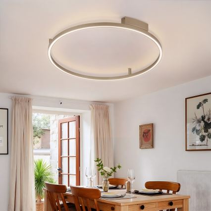 Brilagi - LED димируемо таванно осветително тяло PORTOFINO LED/60W/230V 3000-6000K Ø 80 см бежово + дистанционно управление