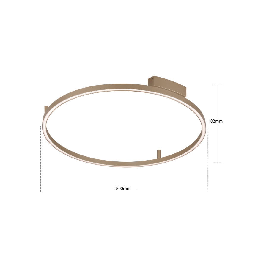 Brilagi - LED димируемо таванно осветително тяло PORTOFINO LED/60W/230V 3000-6000K Ø 80 см бежово + дистанционно управление