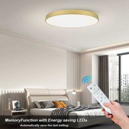 Brilagi - LED димируемо таванно осветително тяло POOL SMART LED/128W/230V 3000-6000K 100 cm златисто Wi-Fi Tuya + дистанционно управление