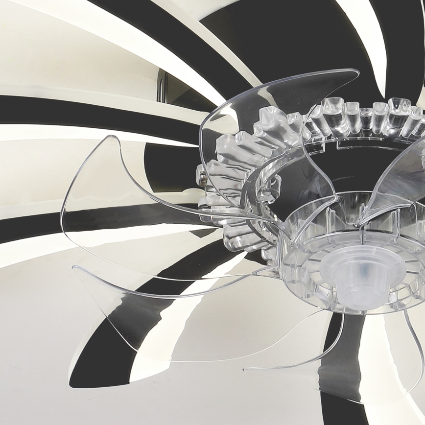 Brilagi - LED регулируемо таванно осветително тяло с вентилатор LED/50W/230V 3000-6500K черно + дистанционно управление