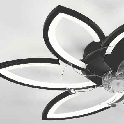 Brilagi - LED регулируемо таванно осветително тяло с вентилатор LED/50W/230V 3000-6500K черно + дистанционно управление