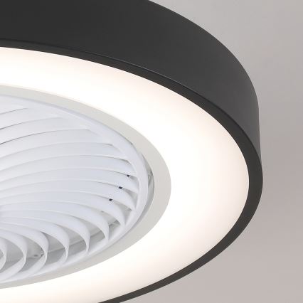 Brilagi - LED регулируемо таванно осветително тяло с вентилатор LED/30W/230V 3000-6500K черно + дистанционно управление