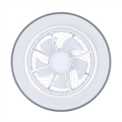 Brilagi - LED таванно осветително тяло с вентилатор с възможност за димиране LED/38W/230V 3000-6500K 3000-6500K Ø 50 cm сиво + дистанционно управление