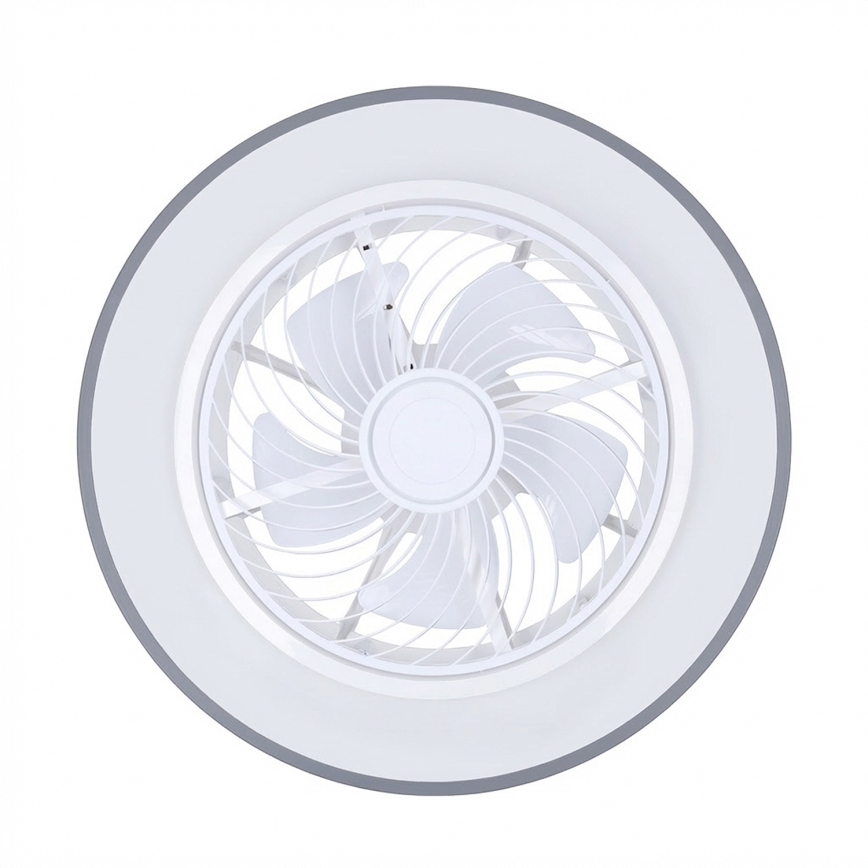 Brilagi - LED таванно осветително тяло с вентилатор с възможност за димиране LED/38W/230V 3000-6500K 3000-6500K Ø 50 cm сиво + дистанционно управление