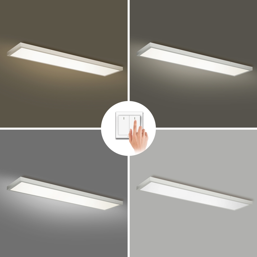 Brilagi - LED таванно осветително тяло за баня FRAME LED/50W/230V 3000/4000/6000K 120x30 см IP44 сребристо