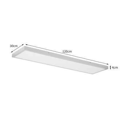 Brilagi - LED таванно осветително тяло за баня FRAME LED/50W/230V 3000/4000/6000K 120x30 см IP44 сребристо