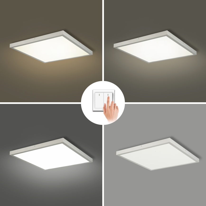 Brilagi - LED таванно осветително тяло за баня FRAME LED/50W/230V 3000/4000/6000K 60x60 cm IP44 сребристо