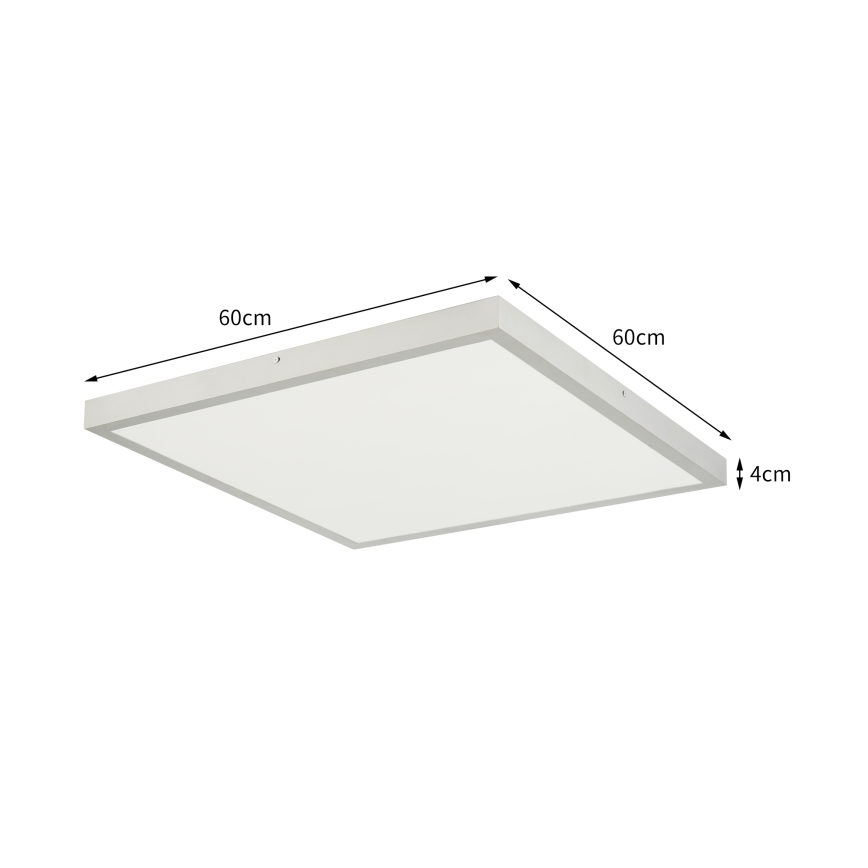 Brilagi - LED таванно осветително тяло за баня FRAME LED/50W/230V 3000/4000/6000K 60x60 cm IP44 сребристо
