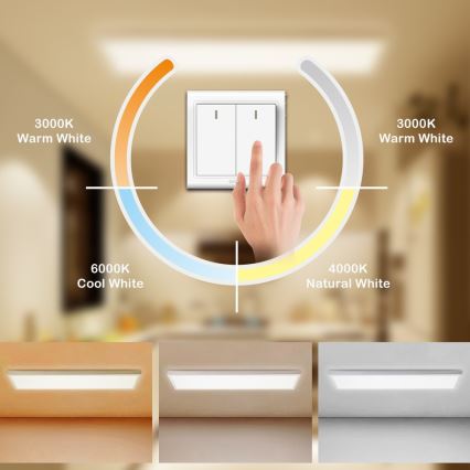 Brilagi - LED таванно осветително тяло за баня FRAME LED/50W/230V 120x30 см 3000/4000/6000K IP44 бяло