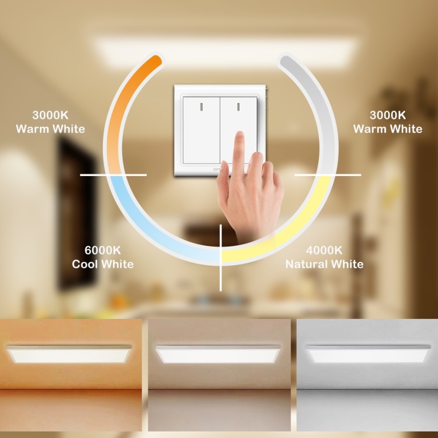 Brilagi - LED таванно осветително тяло за баня FRAME LED/50W/230V 120x30 см 3000/4000/6000K IP44 бяло