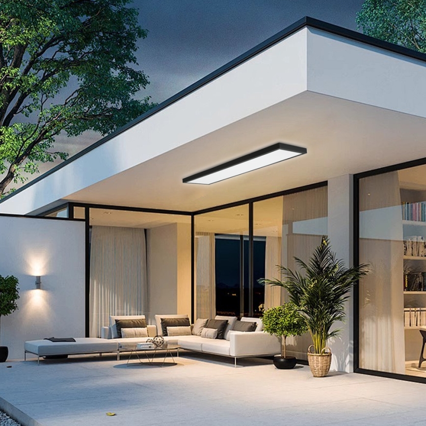 Brilagi - LED плафон за баня FRAME LED/50W/230V 120x30 cm 3000/4000/6000K IP44 черен