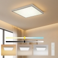 Brilagi - LED осветително тяло за баня с димиране FRAME SMART LED/50W/230V 60x60 cm 3000-6000K IP44 сребристо + дистанционно управление