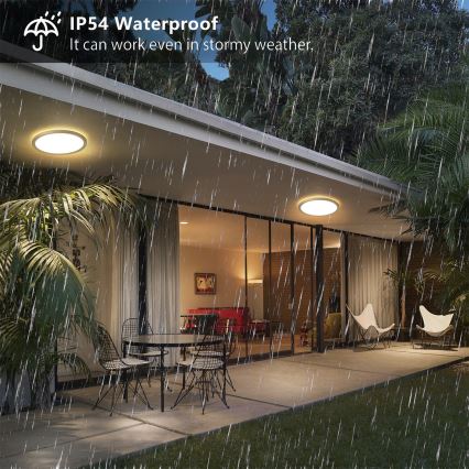 Brilagi - LED таванно осветително тяло за баня ULTRA SLIM LED/12W/230V Ø 22,5 см златисто IP54