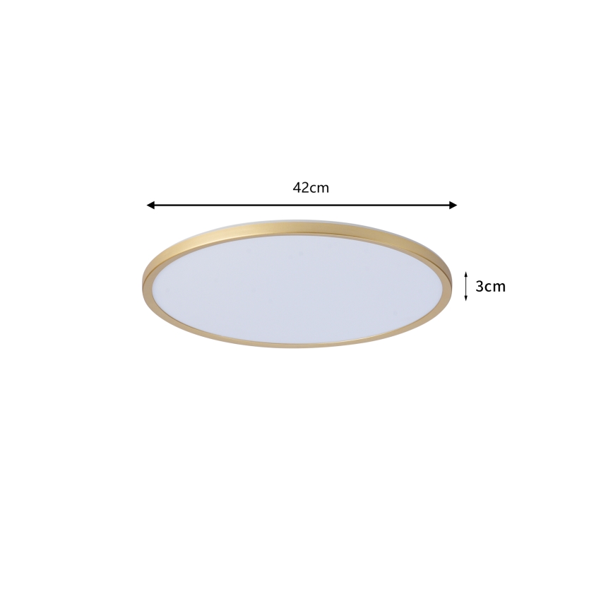 Brilagi - LED таванно осветително тяло за баня ULTRA SLIM, LED/24W/230V, Ø 42 cm, златисто, IP54