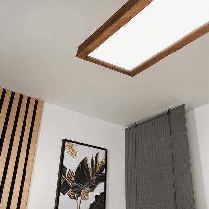 Brilagi - LED Плафон за баня WOODY FRAME LED/50W/230V 120x30 см IP44 череша дъб