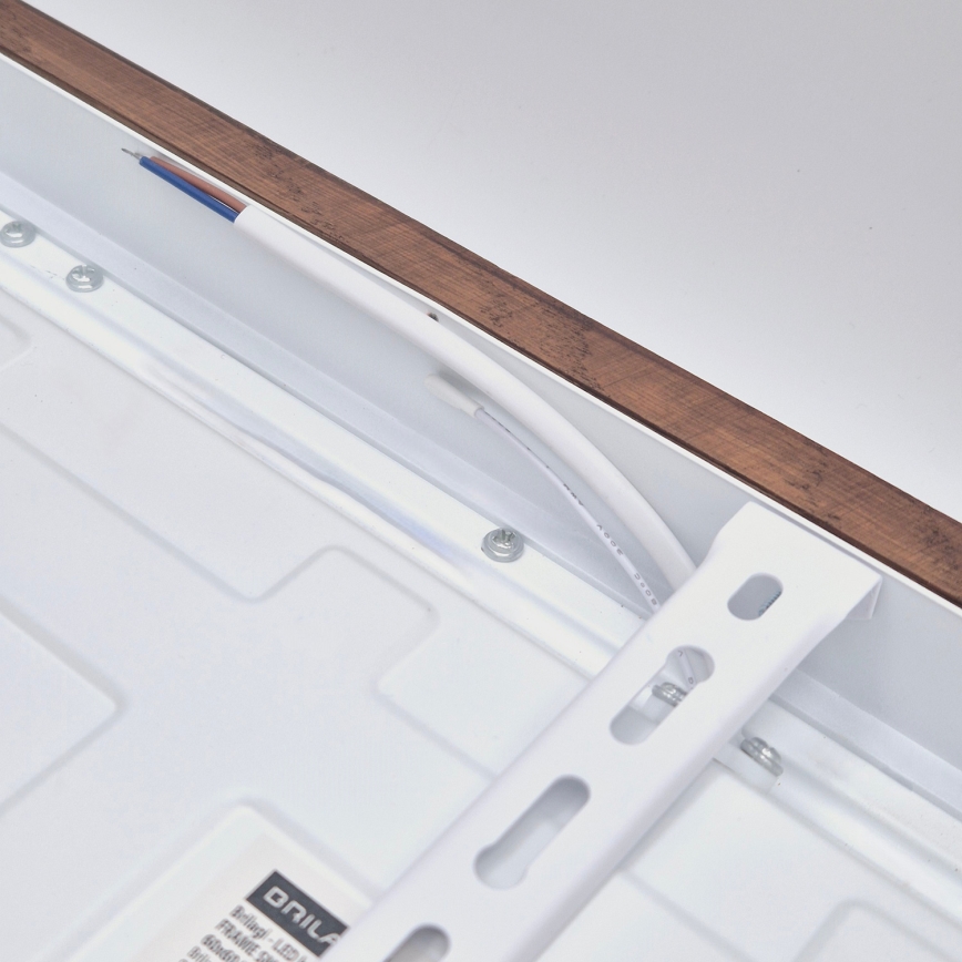 Brilagi - LED таванно осветително тяло за баня WOODY FRAME LED/50W/230V 60x60 cm IP44 дъб череша