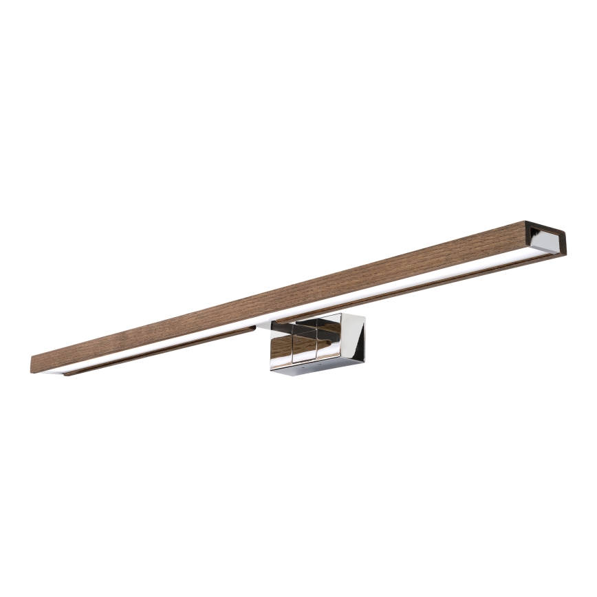BRILAGI - LED осветление за огледало за баня WOODY MIRROR 3v1 LED/15W/230V 80 cm IP44 лъскав хром/дъб орех