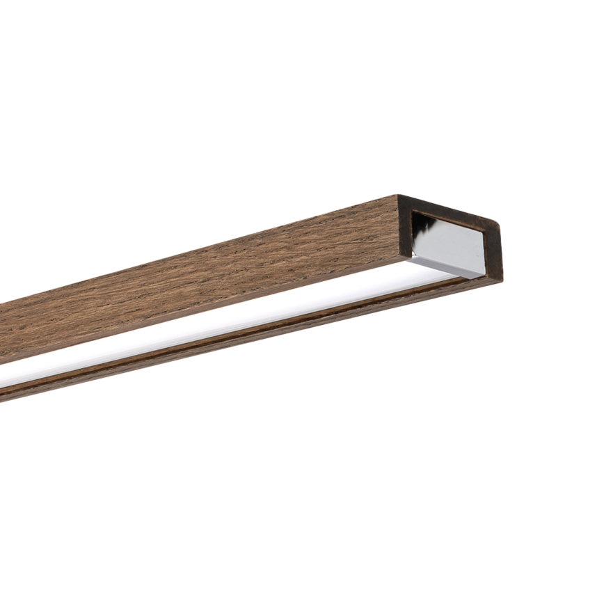 BRILAGI - LED осветление за огледало за баня WOODY MIRROR 3v1 LED/15W/230V 80 cm IP44 лъскав хром/дъб орех