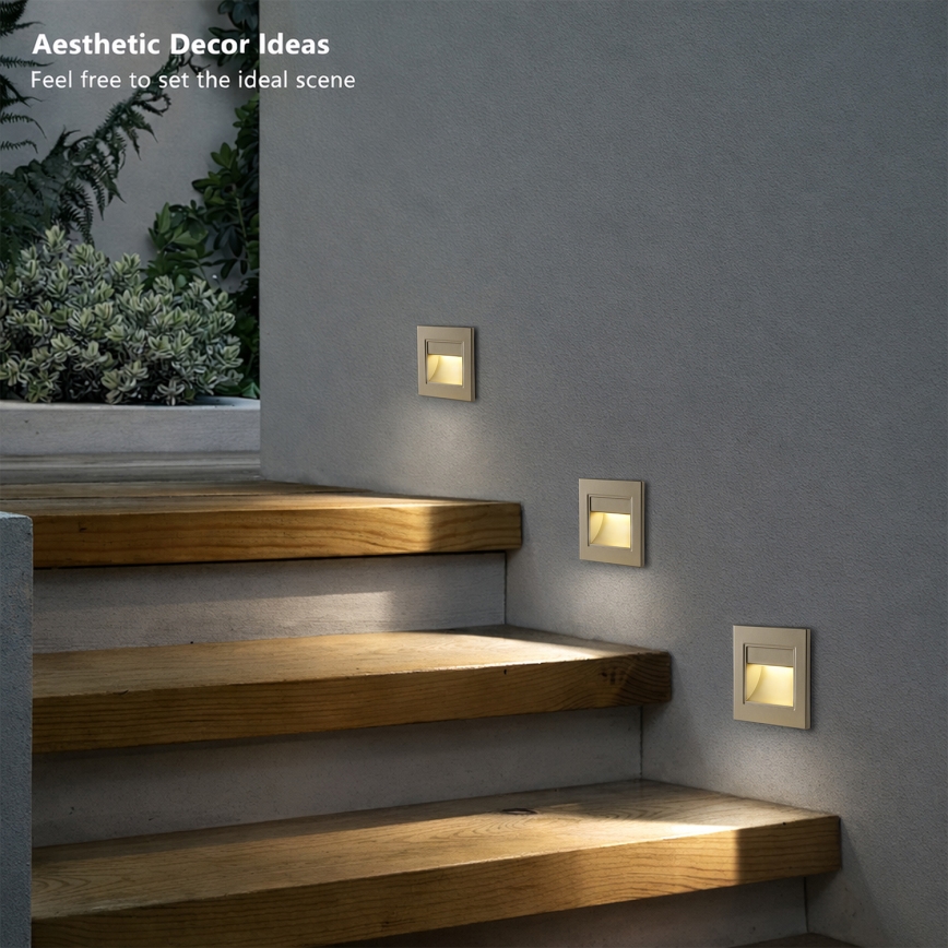 Brilagi - LED осветително тяло за стълби STEP LIGHT LED/1,5W/230V IP44 златисто