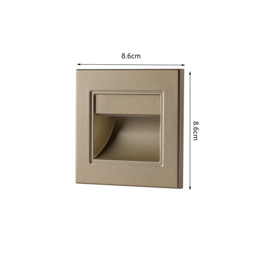 Brilagi - LED осветително тяло за стълби STEP LIGHT LED/1,5W/230V IP44 златисто