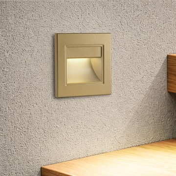 Brilagi - LED осветително тяло за стълби STEP LIGHT LED/1,5W/230V IP44 златно