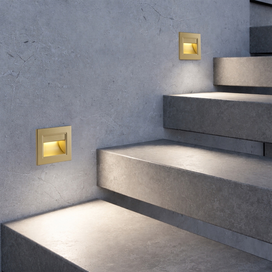 Brilagi - LED осветително тяло за стълби STEP LIGHT LED/1,5W/230V IP44 златно