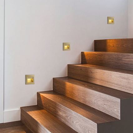 Brilagi - LED осветително тяло за стълби STEP LIGHT LED/1,5W/230V IP44 златно