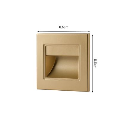 Brilagi - LED осветително тяло за стълби STEP LIGHT LED/1,5W/230V IP44 златно