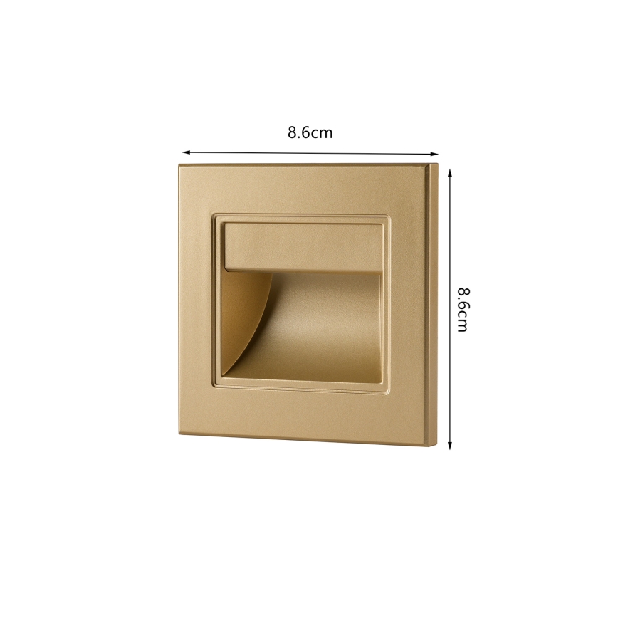 Brilagi - LED осветително тяло за стълби STEP LIGHT LED/1,5W/230V IP44 златно