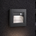 Brilagi - LED осветително тяло за стълби със сензор STEP LIGHT LED/1,5W/230V IP44 черно