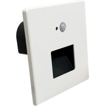 Brilagi - LED осветително тяло за стълбище с сензор за движение и сумрак JACK LED/3W/230V 3000/4000/6500K IP65 бяло