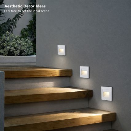 Brilagi - LED осветително тяло за стълбище STEP LIGHT LED/1,5W/230V IP44 бяло
