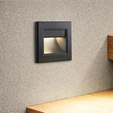 Brilagi - LED осветително тяло за стъпала STEP LIGHT LED/1,5W/230V IP44 черно