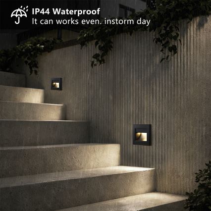 Brilagi - LED осветително тяло за стъпала STEP LIGHT LED/1,5W/230V IP44 черно