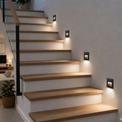 Brilagi - LED осветително тяло за стъпала STEP LIGHT LED/1,5W/230V IP44 черно