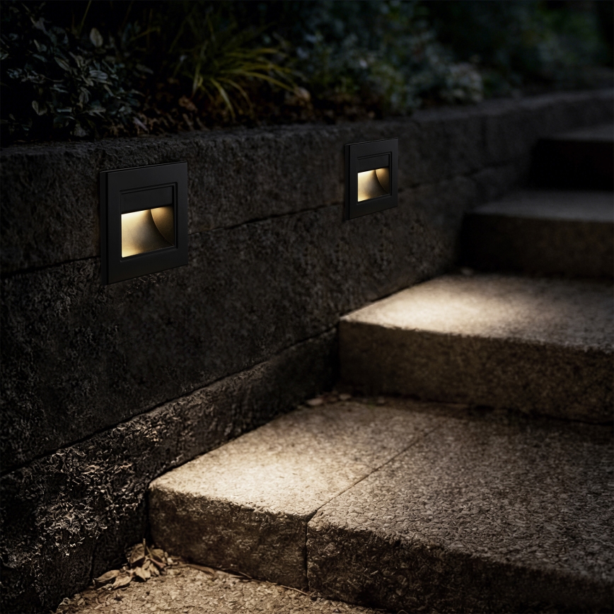 Brilagi - LED осветително тяло за стъпала STEP LIGHT LED/1,5W/230V IP44 черно