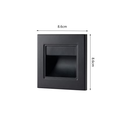 Brilagi - LED осветително тяло за стъпала STEP LIGHT LED/1,5W/230V IP44 черно