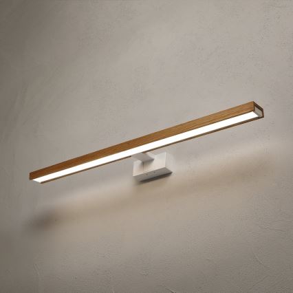 Brilagi - LED осветление за огледало за баня 3 в 1 WOODY MIRROR LED/15W/230V 80 cm IP44 бял/дъб