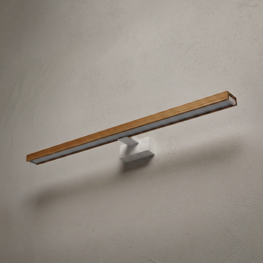 Brilagi - LED осветление за огледало за баня 3 в 1 WOODY MIRROR LED/15W/230V 80 cm IP44 бял/дъб