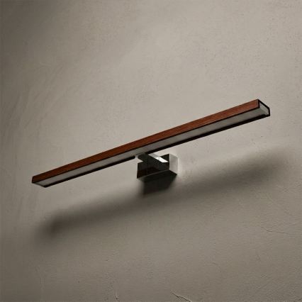 BRILAGI - LED осветление за огледало за баня 3 в 1 WOODY MIRROR LED/15W/230V 80 cm IP44 лъскав хром/дъб череша