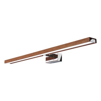BRILAGI - LED осветление за огледало за баня 3 в 1 WOODY MIRROR LED/15W/230V 80 cm IP44 лъскав хром/дъб череша