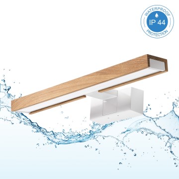 Brilagi - LED осветление 3 в 1 за огледало за баня WOODY MIRROR LED/8W/230V 40 cm IP44 бяло/дъб
